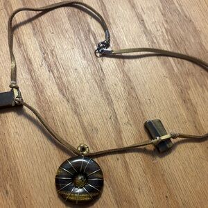 Wrapped Tiger Eye Stone Pendant Necklace